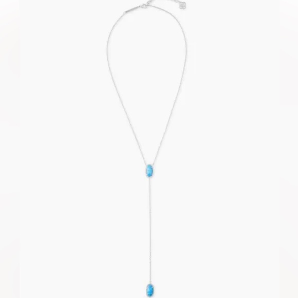 Kendra Scott Ellison Y Necklace in Bright Silver - Picture 5 of 7
